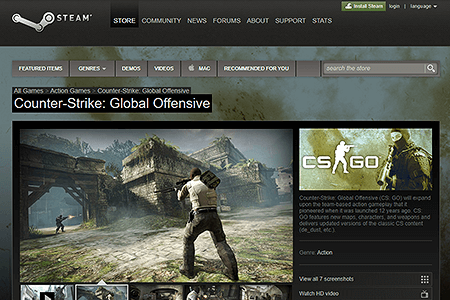 Counter-Strike website in 2011