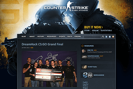 Counter-Strike website in 2012