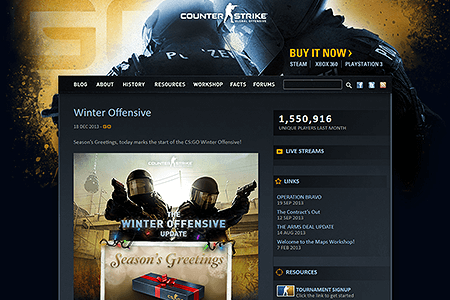 Counter-Strike website in 2013