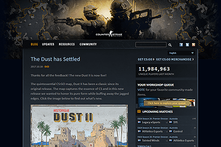 Counter-Strike website in 2017