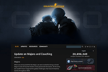 Counter-Strike website in 2020