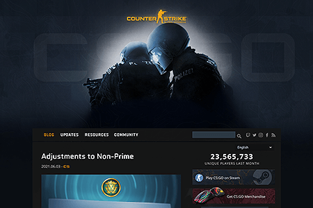 Counter-Strike website in 2021