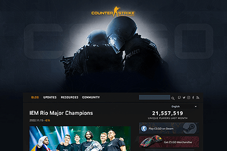 Counter-Strike website in 2022