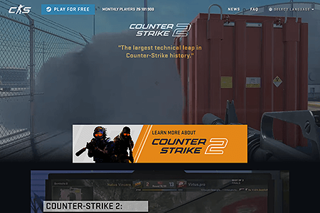 Counter-Strike 2 website in 2024