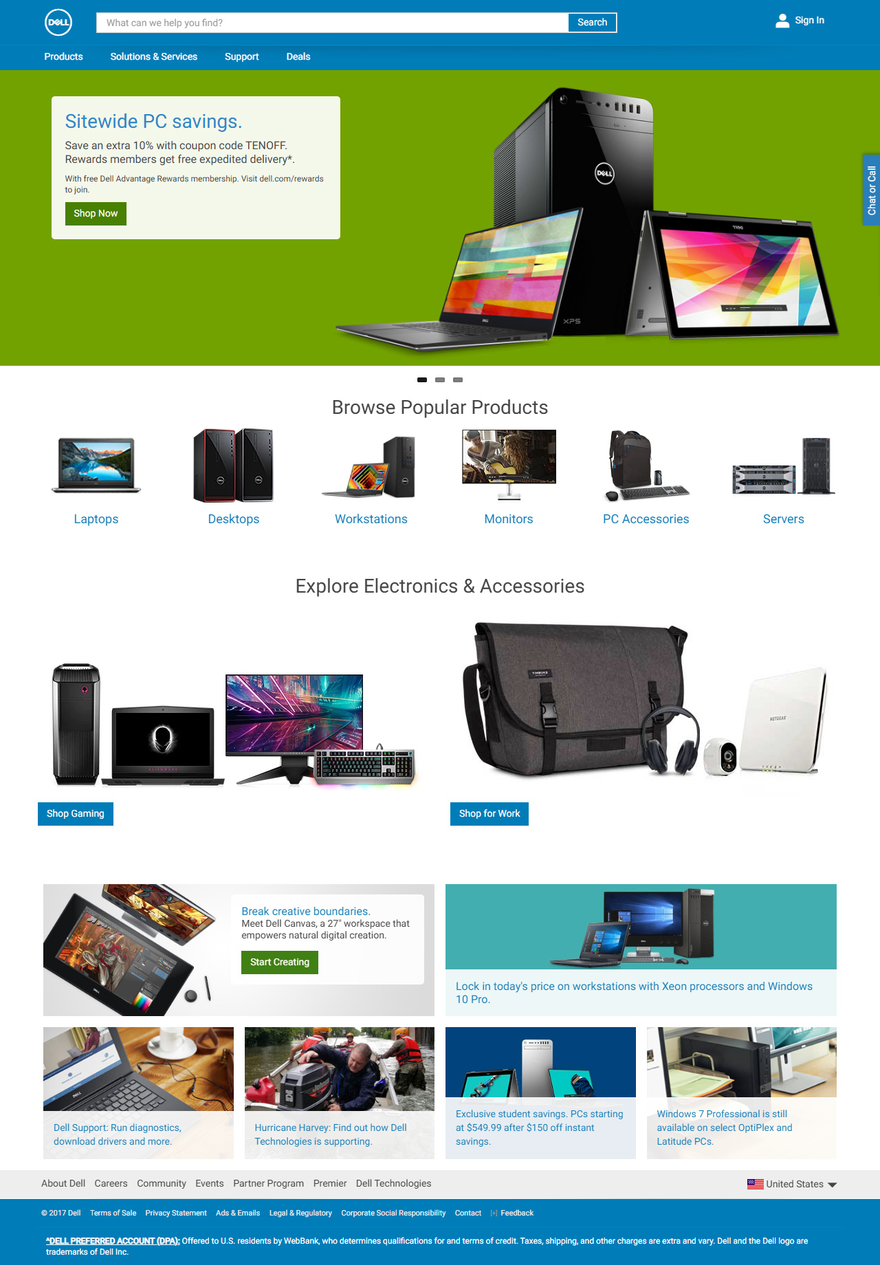 Dell in 2017 - Web Design Museum