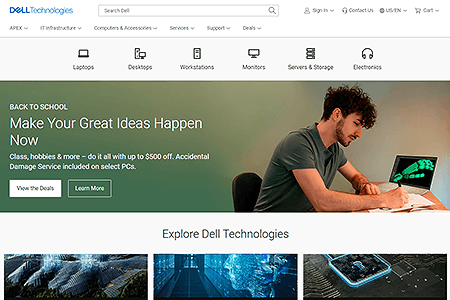 Dell website in 2023