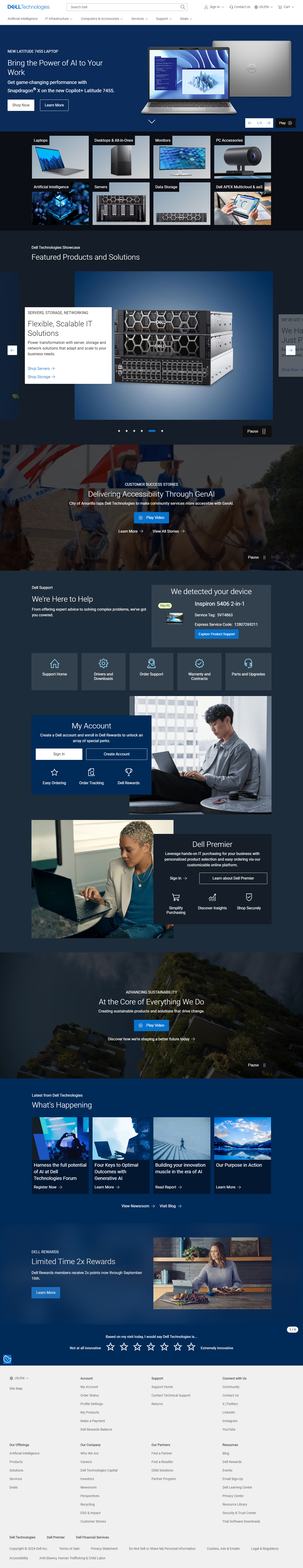 Dell website in 2024