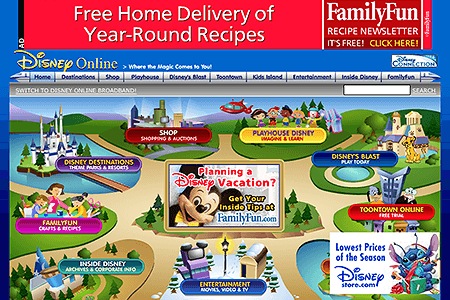 Disney flash website in 2005