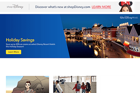 Disney website in 2017