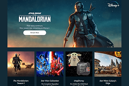 Disney website in 2020