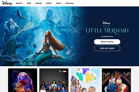 Disney website in 2023
