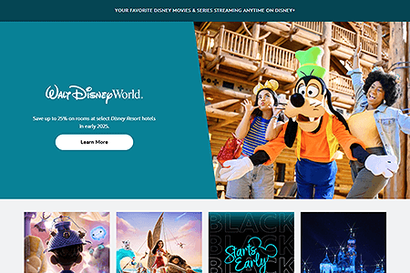 Disney website in 2024
