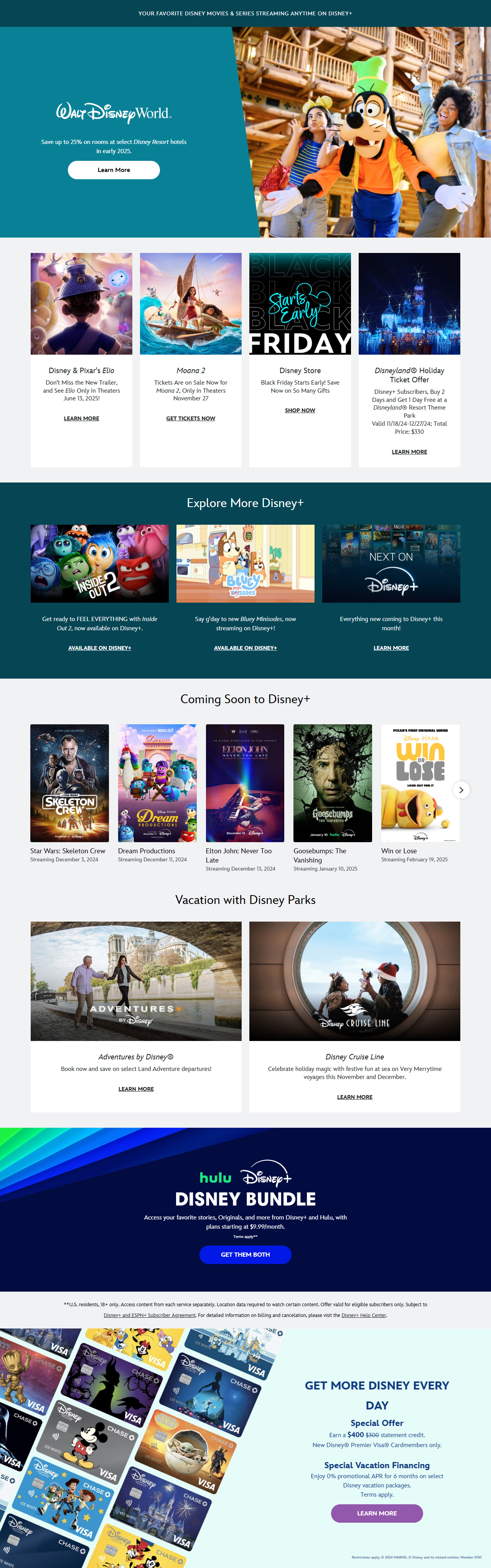Disney website in 2024