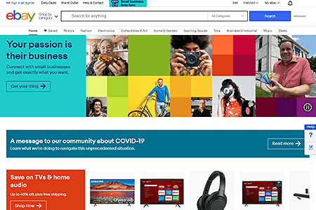 eBay website in 2020
