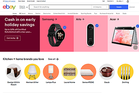 eBay website in 2021