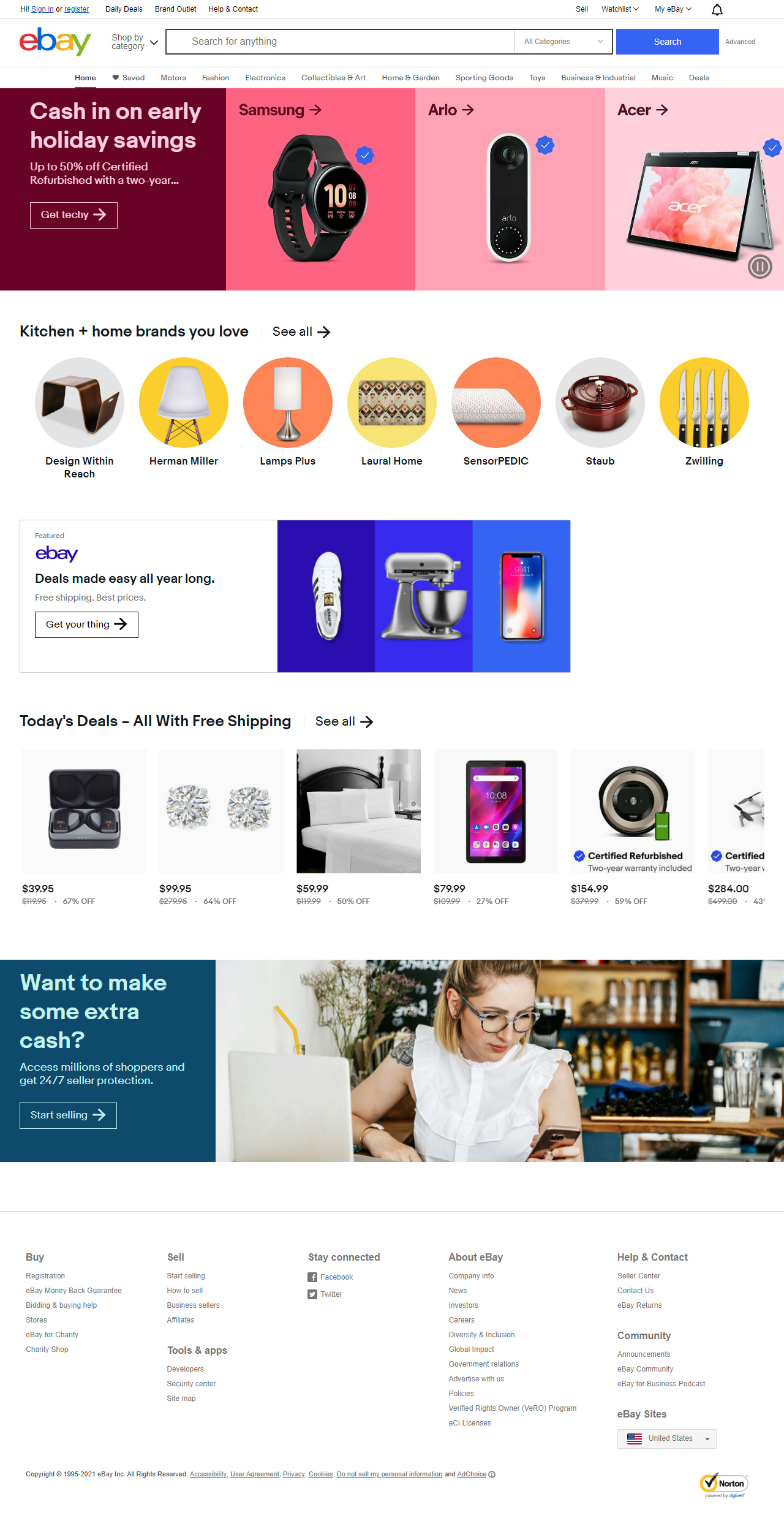 eBay website in 2021