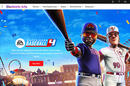 Electronic Arts website in 2023
