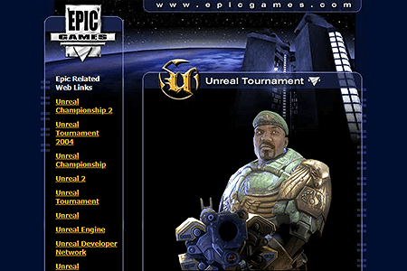 Epic Games website in 2004