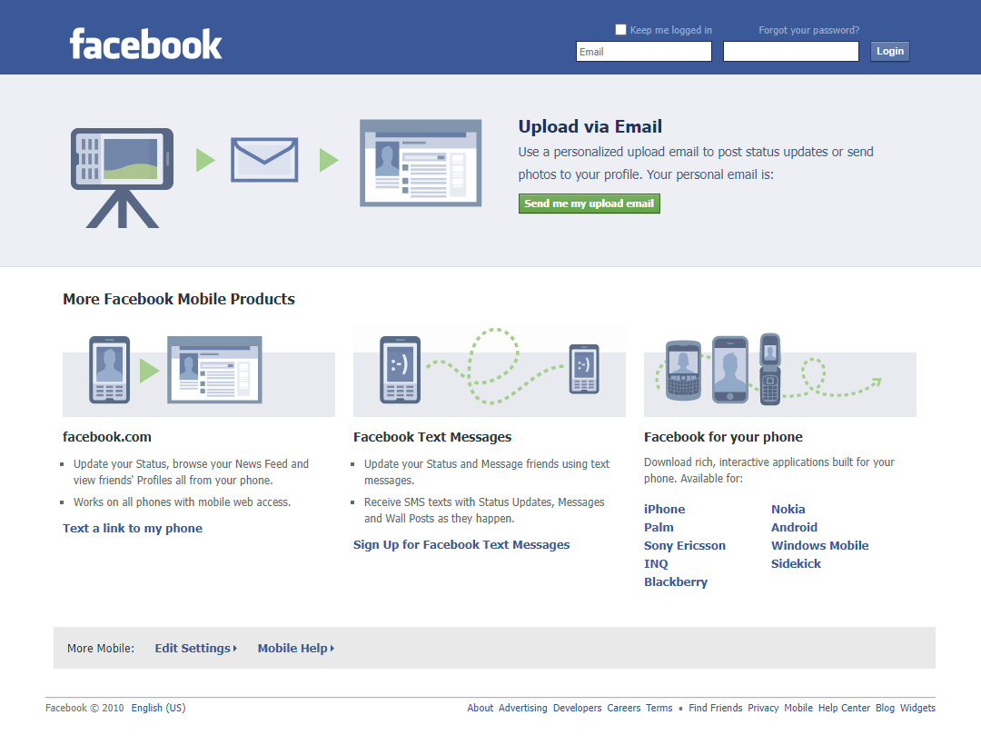Facebook Mobile in 2010