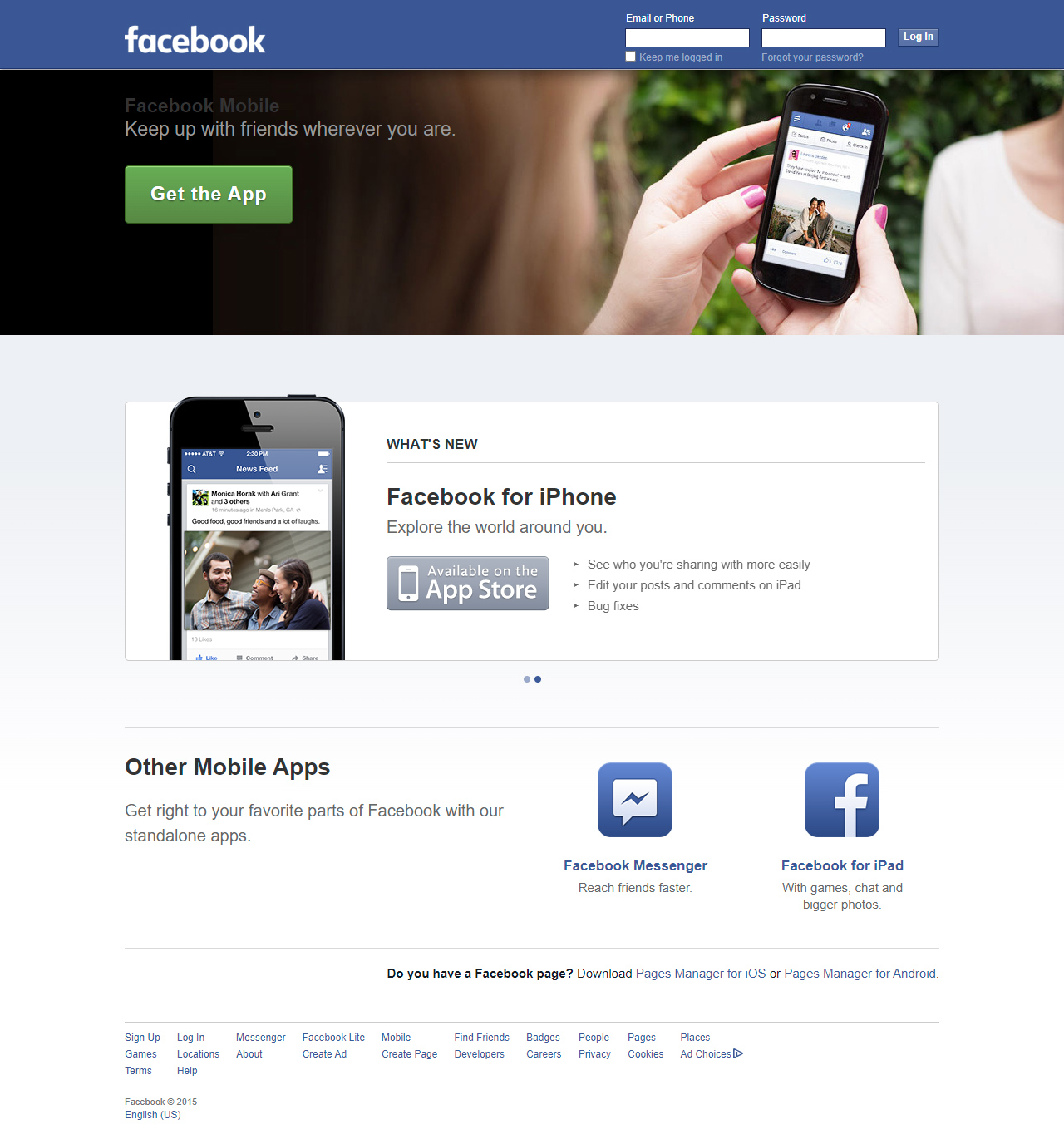 Facebook Mobile in 2015