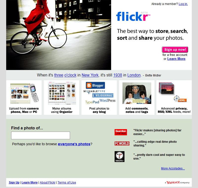 Flickr in 2005