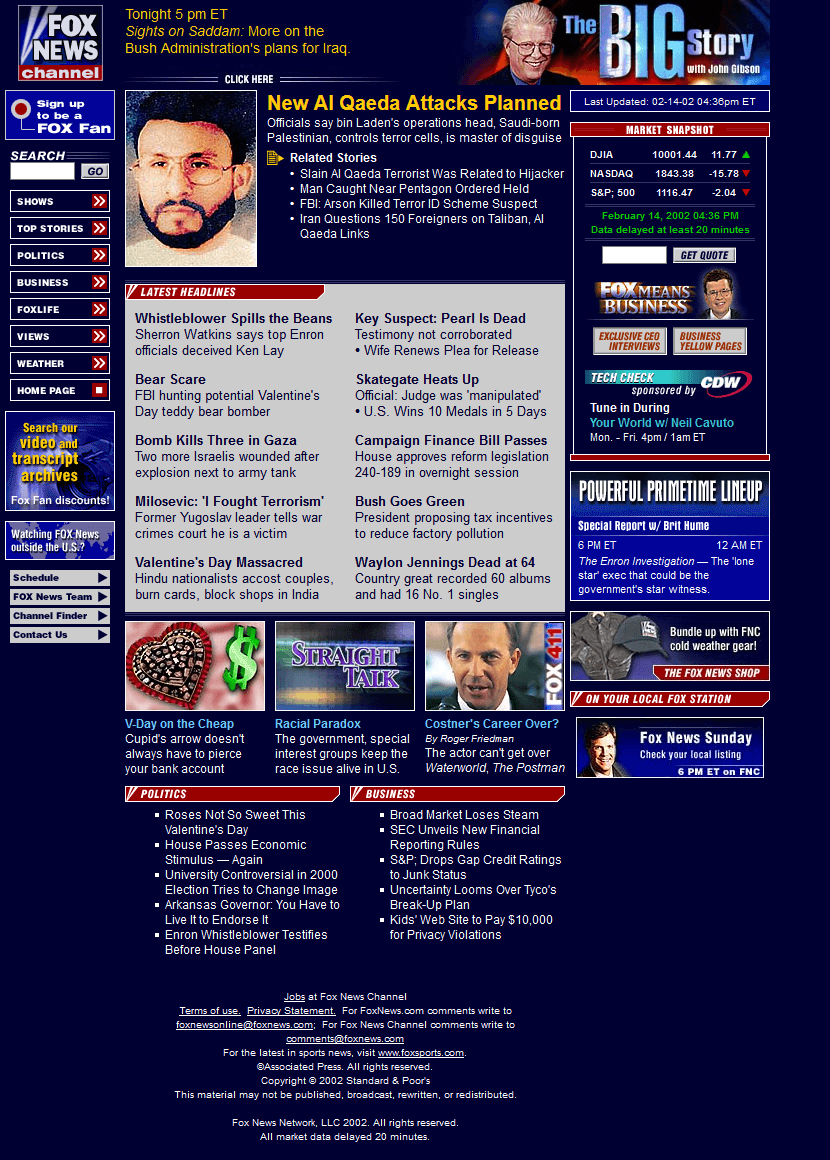 Fox News Channel in 2002