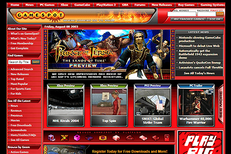 GameSpot website in 2003