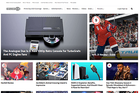 GameSpot website in 2020