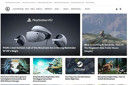 GameSpot website in 2022