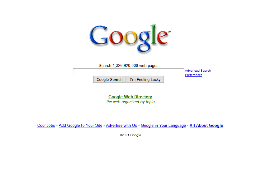 Google in 2001