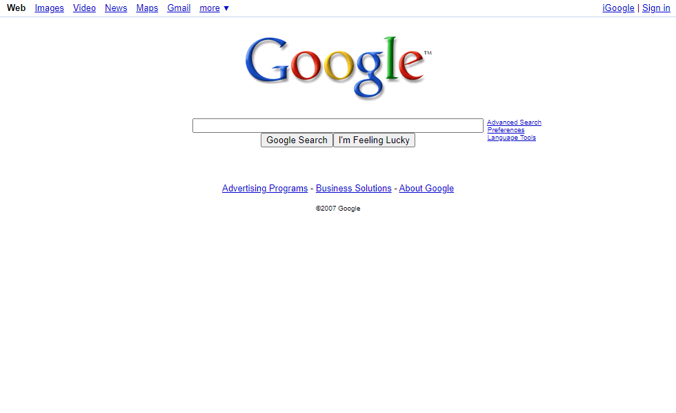 Google in 2007