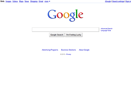 Google in 2010