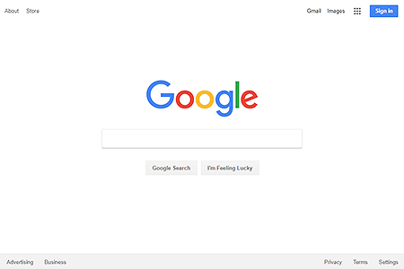 Google homepage in 2017