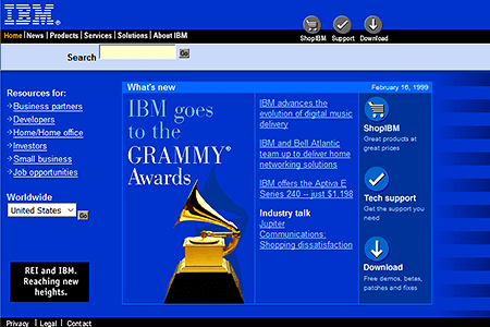 IBM website in 2000