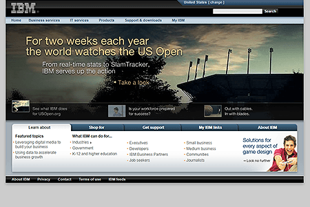 IBM website in 2007