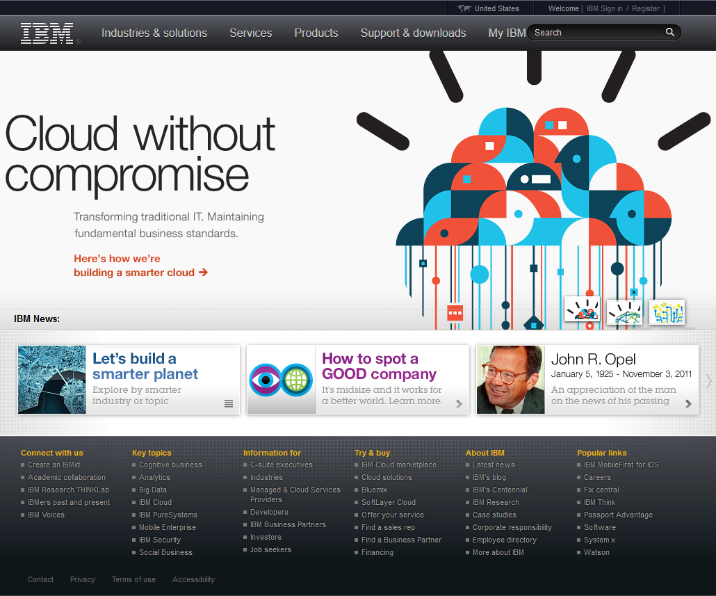 IBM website in 2011