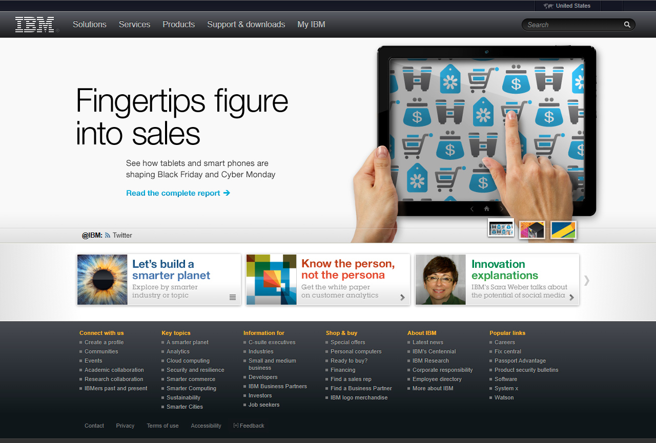 IBM website in 2012