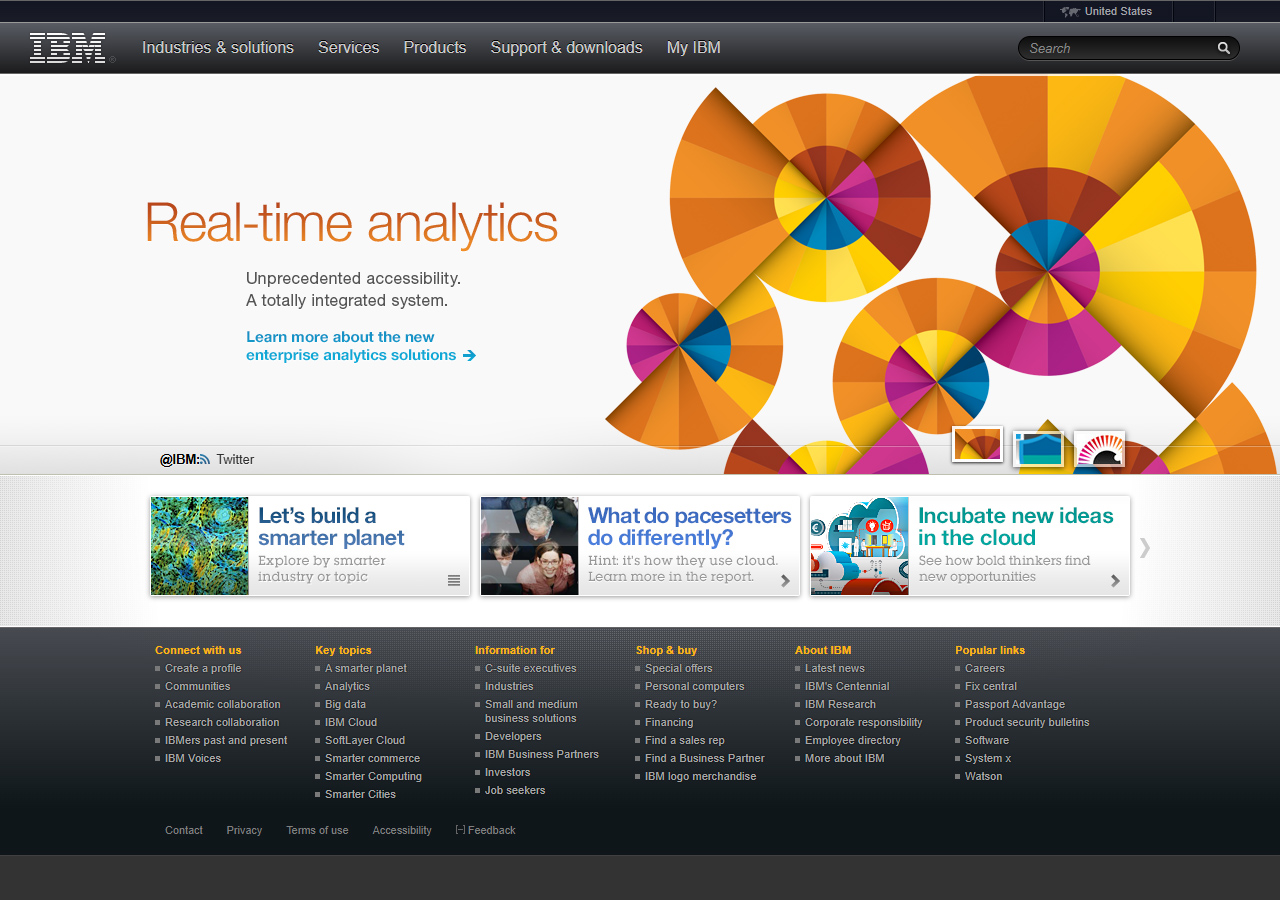 IBM website in 2013