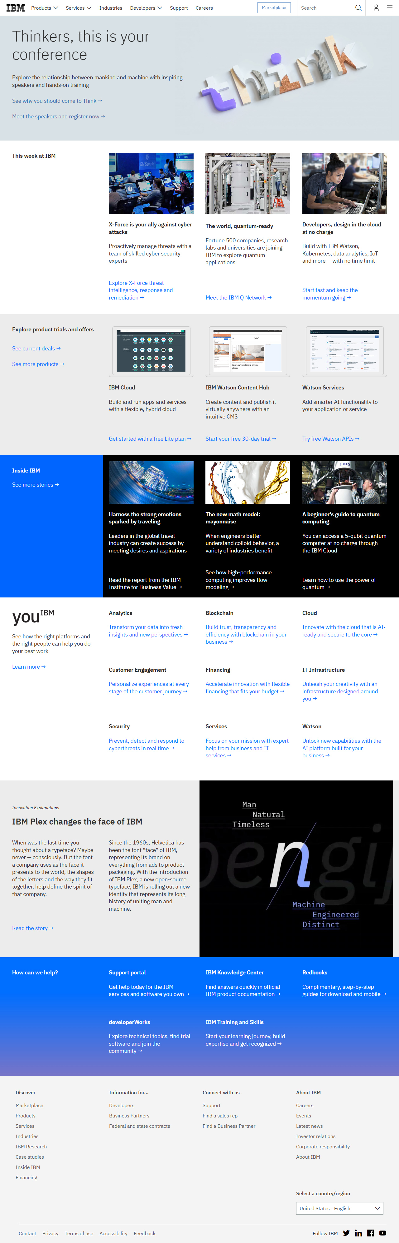 IBM website in 2017