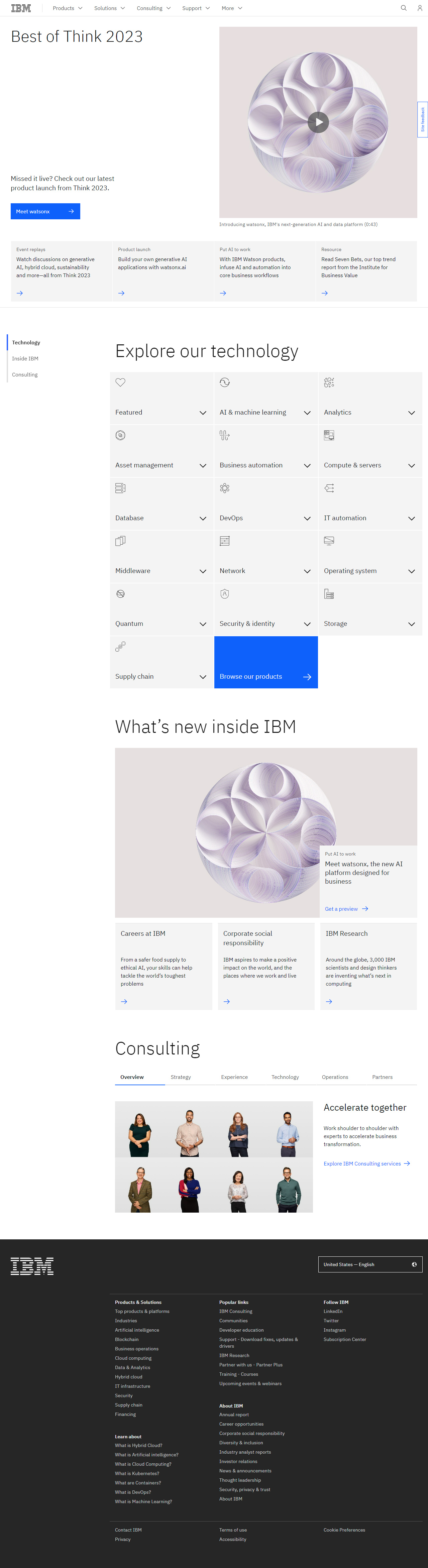 IBM website in 2023