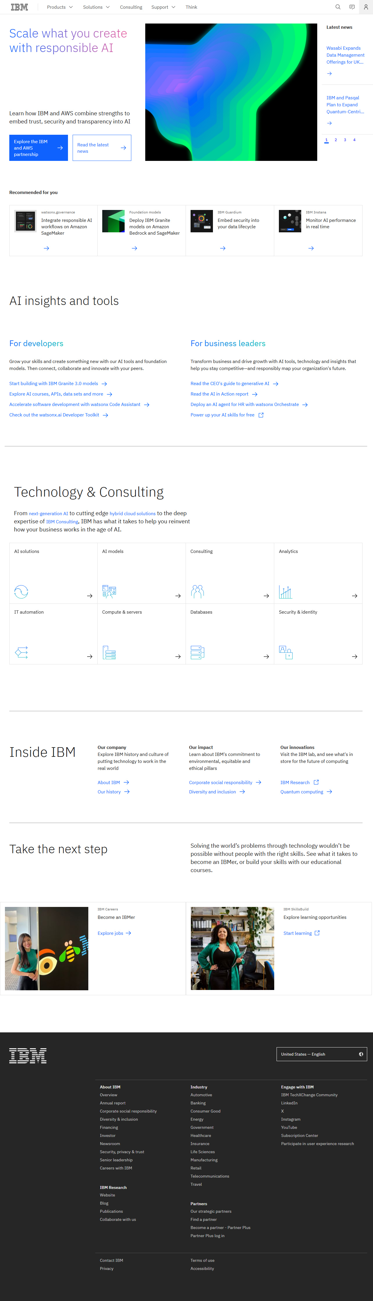 IBM website in 2024