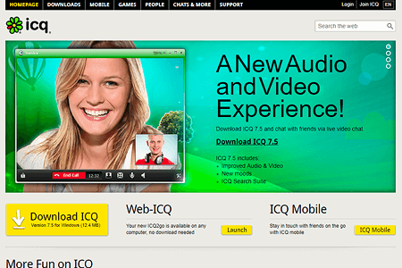 ICQ website in 2011