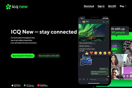 ICQ website in 2021