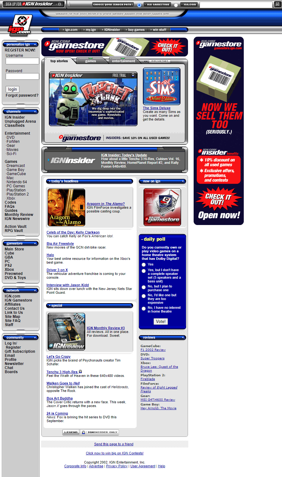 IGN website in 2002
