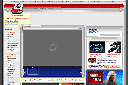 IGN website in 2004