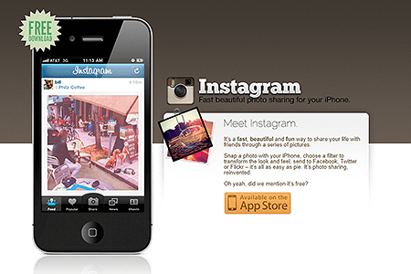Instagram website in 2011