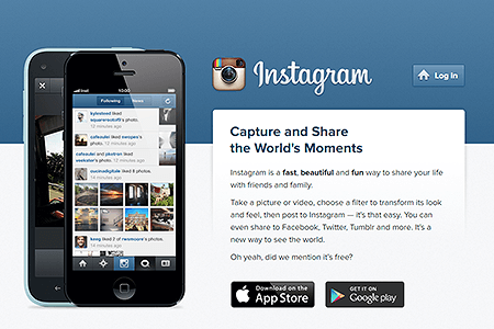 Instagram website in 2013