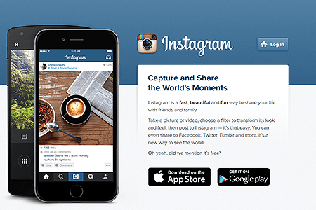 Instagram website in 2014