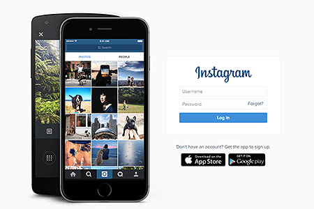 Instagram website in 2015