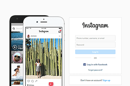 Instagram website in 2020